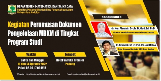 DEPARTEMEN MATEMATIKA DAN SAINS DATA MENYELENGGARAKAN KEGIATAN PERUMUSAN DOKUMEN PENGELOLAAN MBKM DI TINGKAT PROGRAM STUDI